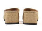 Dries van Noten Gold Glitter Fabric Open Toe Block Heel Mules - 38.5