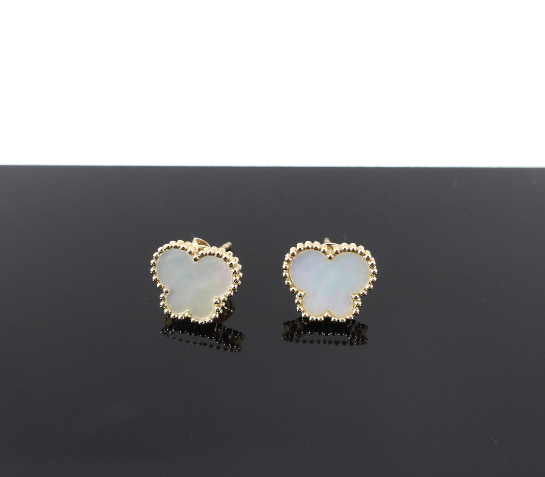 Effy 14k Gold & Mother of Pearl Butterfly Stud Earrings