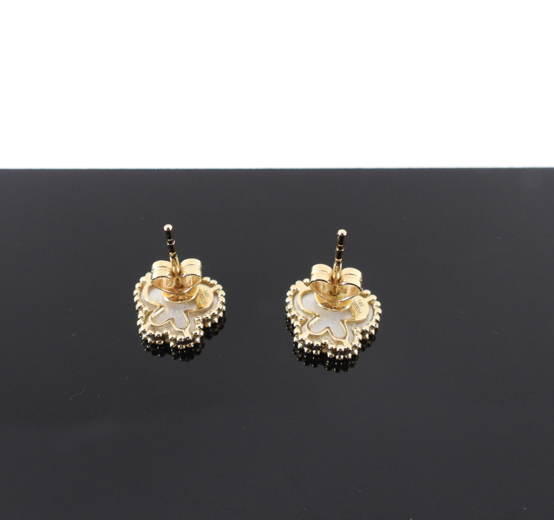 Effy 14k Gold & Mother of Pearl Butterfly Stud Earrings