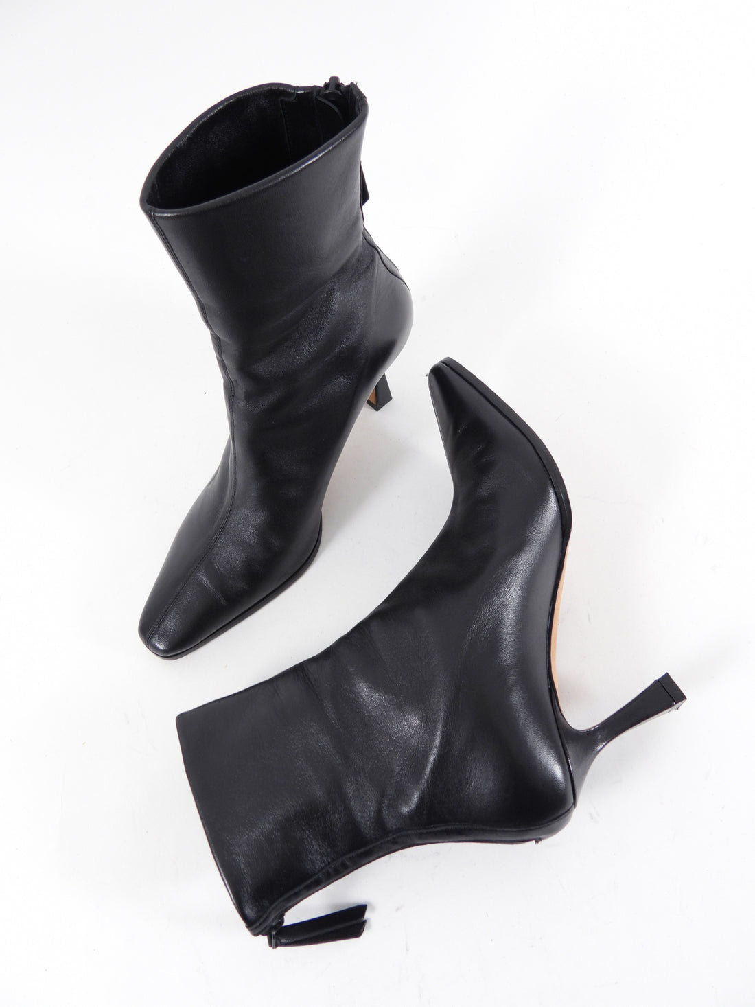 Emme Parsons Black Glove Leather Ankle Boots - 37