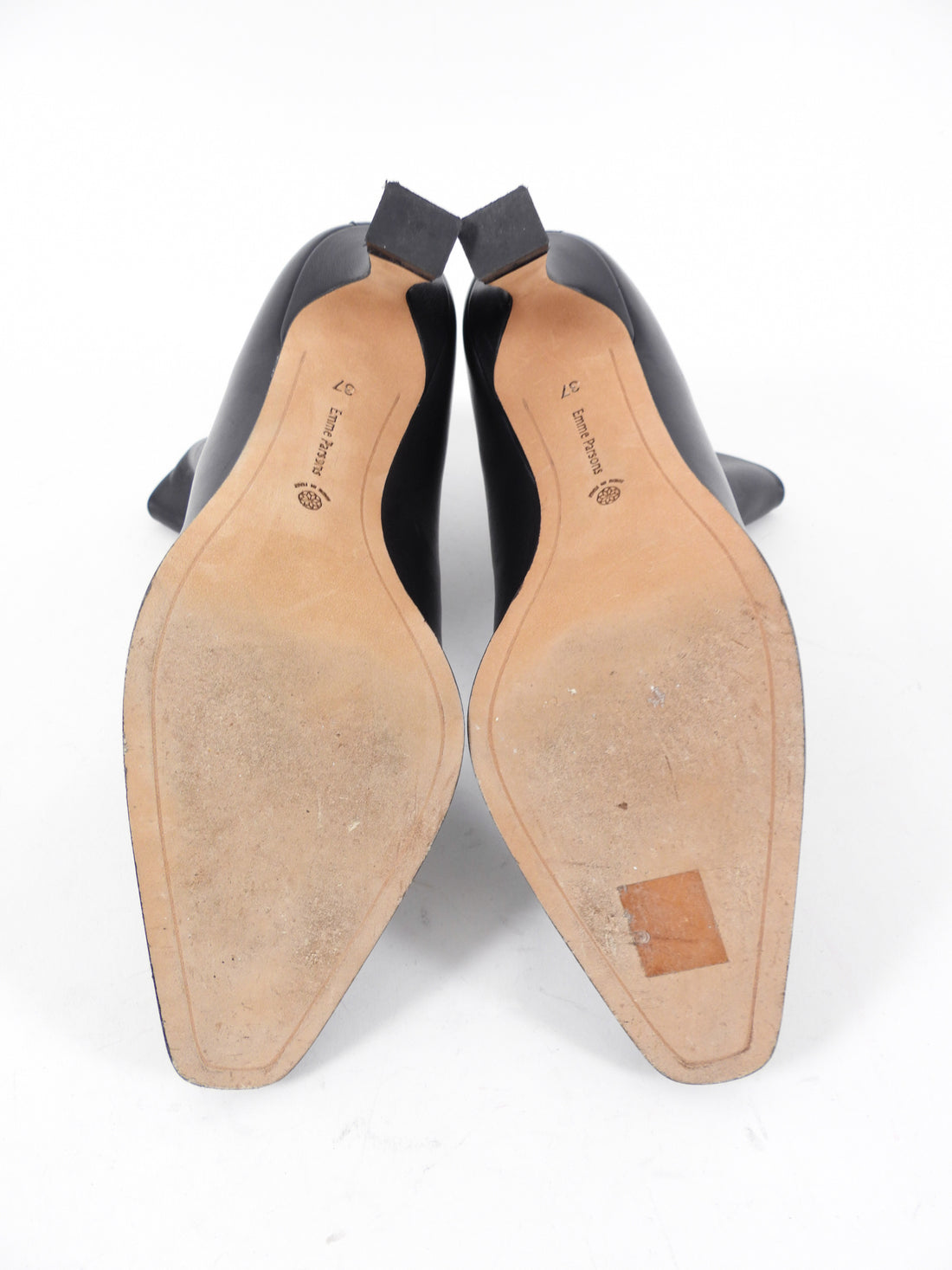 Emme Parsons Black Glove Leather Ankle Boots - 37