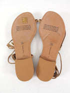 Emme Parsons Tan Leather Flat Tie Sandals - 37
