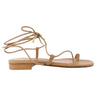 Emme Parsons Tan Leather Flat Tie Sandals - 37
