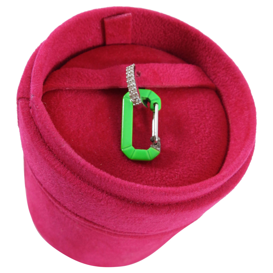 Eera x My Theresa Chiara Small 18k Gold Diamond Single Earring Green