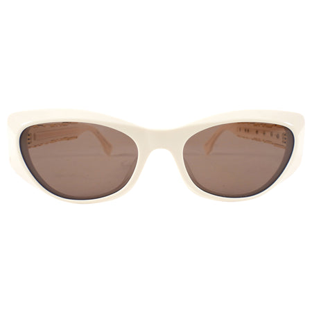 Fendi Fendace Ivory Sunglasses with Gold Logo