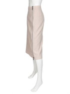Fendi Blush FF Zip Down Midi Skirt - 46