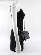 Fendi Black Leather Mini By The Way Red Crystal Crossbody Bag