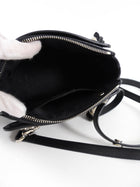 Fendi Black Leather Mini By The Way Red Crystal Crossbody Bag