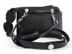 Fendi Black Leather Mini By The Way Red Crystal Crossbody Bag
