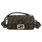 Fendi Brown FF Zucca Medium Two Way Baguette Bag