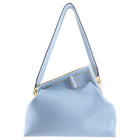 Fendi First Medium Light Blue Leather Frame Bag