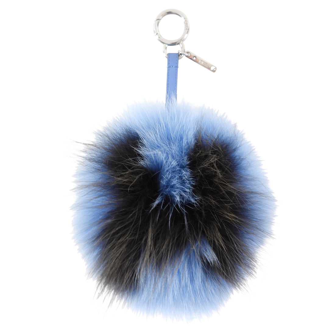 Fendi Blue Fox Fur Letter H Bag Bug Bag Charm
