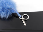 Fendi Blue Fox Fur Letter H Bag Bug Bag Charm