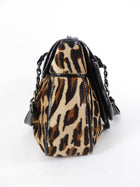 Fendi Vintage 2006 Leopard Print Pony Hair Patent B Bag