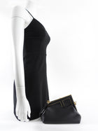 Fendi Black Smooth Leather Small First Bag