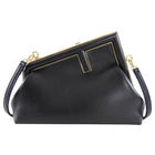 Fendi Black Smooth Leather Small First Bag