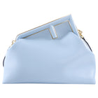 Fendi First Medium Light Blue Leather Frame Bag