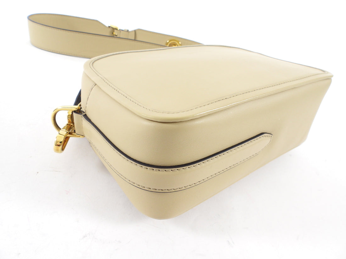 Fendi Beige Leather Crossbody Camera Bag