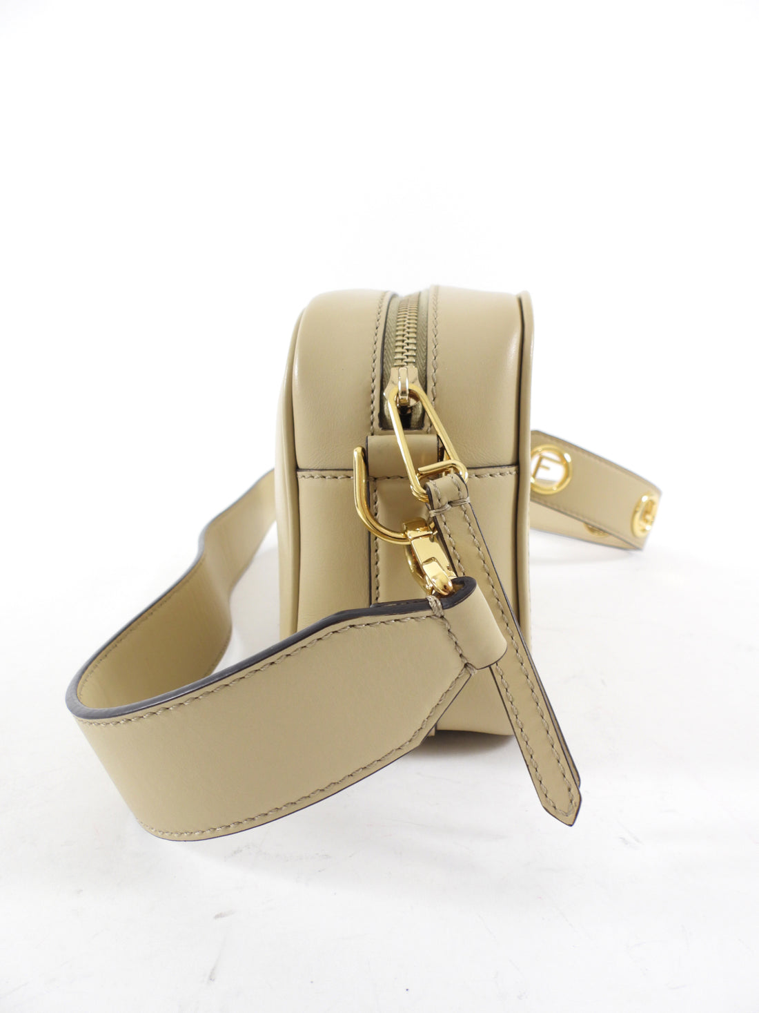 Fendi Beige Leather Crossbody Camera Bag