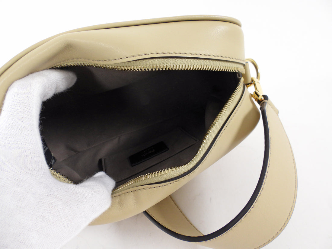 Fendi Beige Leather Crossbody Camera Bag