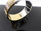 Fendi Two-tone FF Logo Hinged Clamper Bracelet