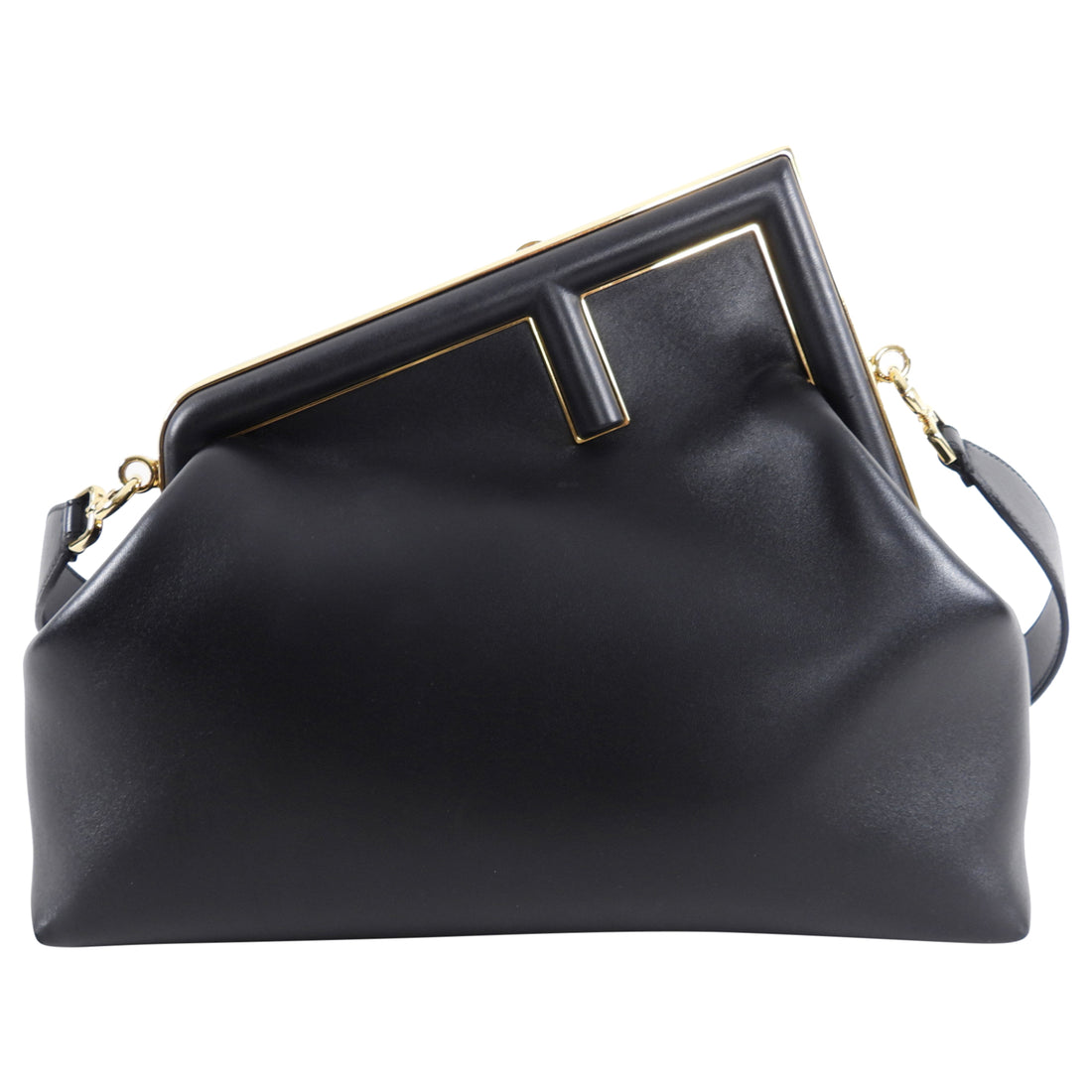 Fendi First Black Leather Medium Shoulder Bag