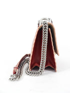 Fendi Red Leather Kan I Small Chain Flap Bag