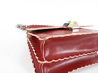 Fendi Red Leather Kan I Small Chain Flap Bag