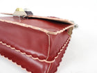 Fendi Red Leather Kan I Small Chain Flap Bag