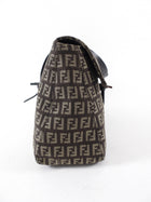 Fendi Brown Zucca Fabric East West Mama Baguette Bag