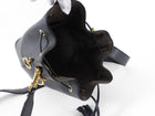 Fendi Navy Leather Mon Tresor Drawstring Bucket Bag