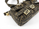 Fendi Brown Zucca FF Multi Pocket Baguette Bag