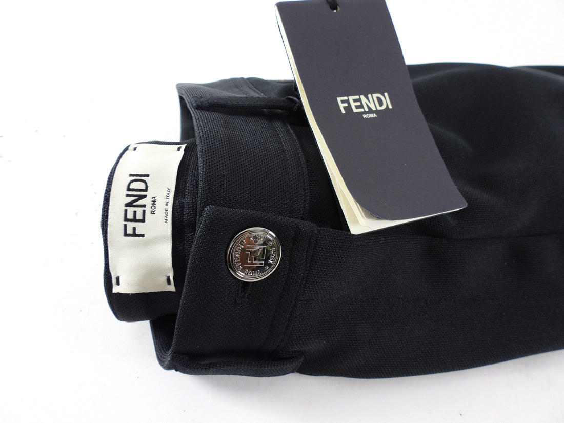 Fendi Black and Brown Jersey Zucca Print Slim Pant - IT40 / 4