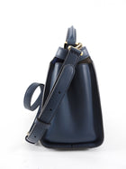 Fendi Navy Blue Leather Peekaboo Iconic Essentially Bag