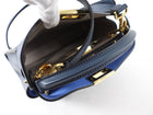 Fendi Navy Blue Leather Peekaboo Iconic Essentially Bag