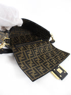 Fendi Brown FF Zucca Medium Two Way Baguette Bag