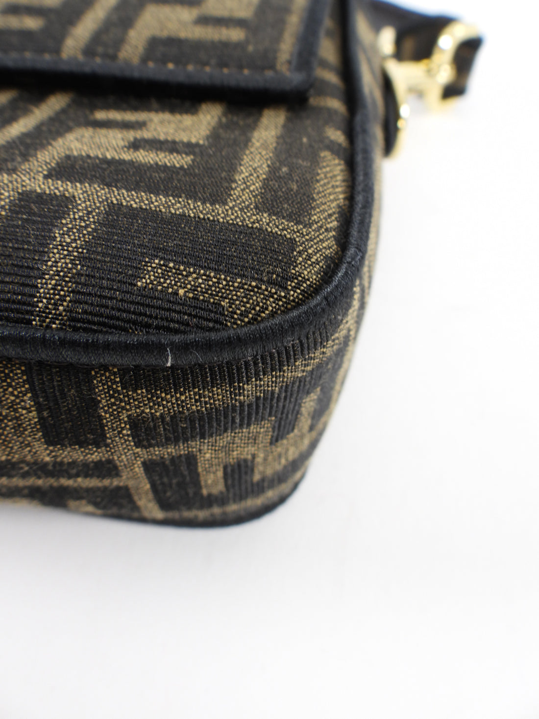 Fendi Brown FF Zucca Medium Two Way Baguette Bag