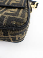 Fendi Brown FF Zucca Medium Two Way Baguette Bag