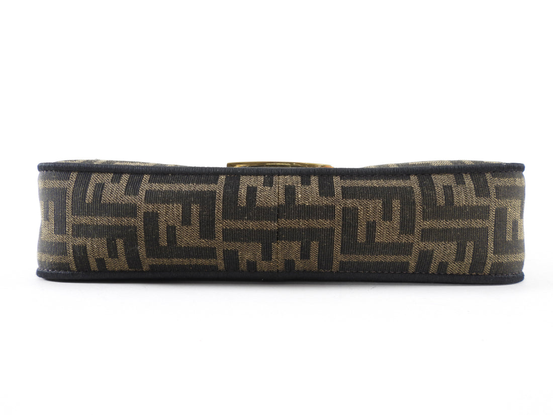 Fendi Brown FF Zucca Medium Two Way Baguette Bag