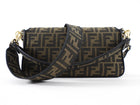 Fendi Brown FF Zucca Medium Two Way Baguette Bag