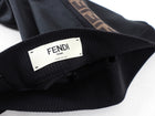 Fendi Black Jersey Zucca Logo Sides Midi Skirt - IT44 / 8 / M