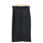 Fendi Black Jersey Zucca Logo Sides Midi Skirt - IT44 / 8 / M