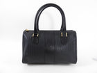 Fendi Vintage 1980's Black Pequin Stripe Boston Bag