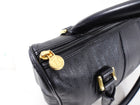 Fendi Vintage 1980's Black Pequin Stripe Boston Bag