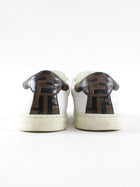 Fendi White Low Top Embossed FF Zucca Leather Sneakers - 36.5 / 6