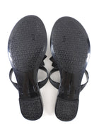 Salvatore Ferragamo Black Rubber Bow Jelly Flip Flop Sandals - 8