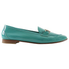 Ferragamo Gancini Horsebit Teal Green Patent Leather Loafer - 10.5