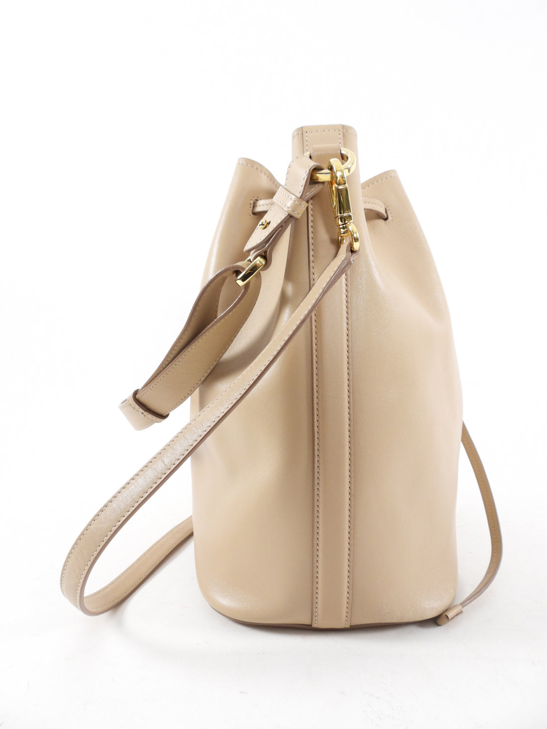Ferragamo Sansy Light Beige Leather Two-Way Bucket Bag – I MISS YOU VINTAGE