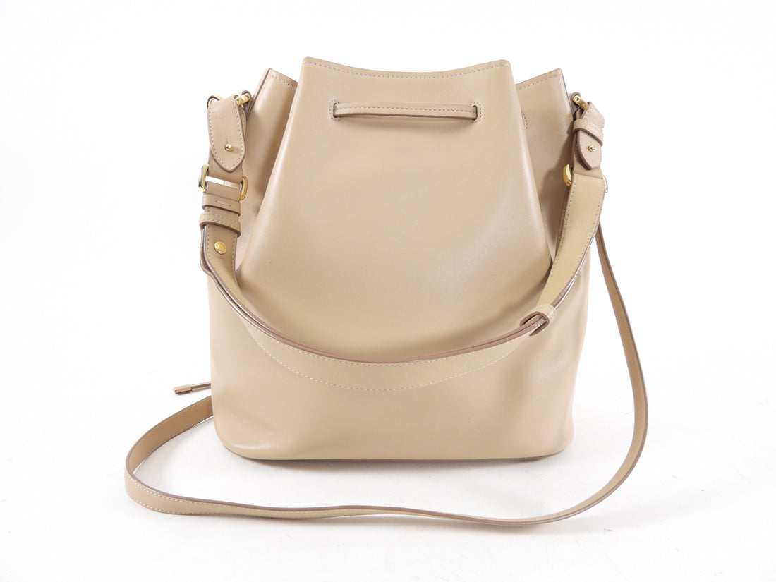 Ferragamo Sansy Light Beige Leather Two-Way Bucket Bag – I MISS YOU VINTAGE
