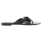 Salvatore Ferragamo Black Rubber Bow Jelly Flip Flop Sandals - 8